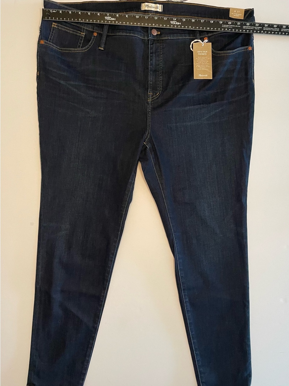 NWT Madewell 9" High Rise Skinny Jeans 37 Women's Dark Wash Stretch Denim F6990